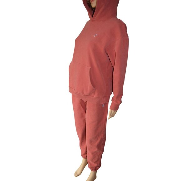 Zyia Active Rust Orange Sweat Set Hoodie Pants Size Large Fall Activewear Casual - Picture 3 of 10